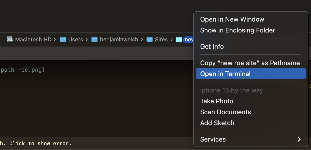 Finder Path Bar