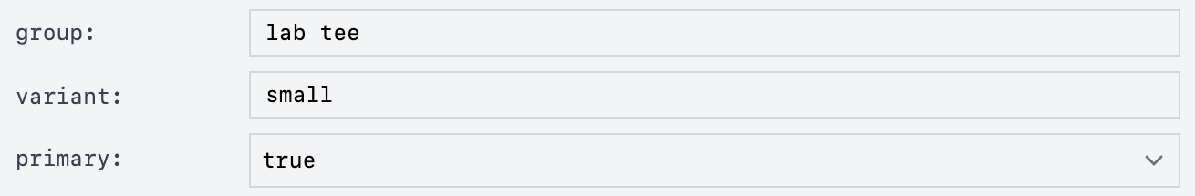 Product Group Metadata Form